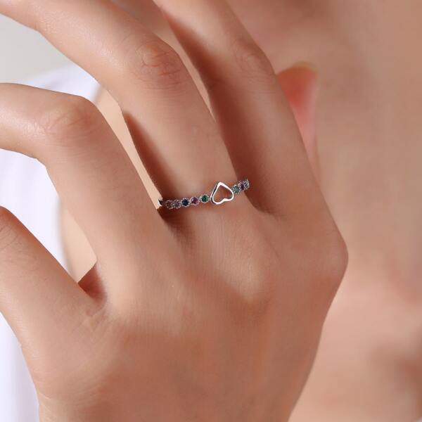 

Zircon Detail Ring, Silver