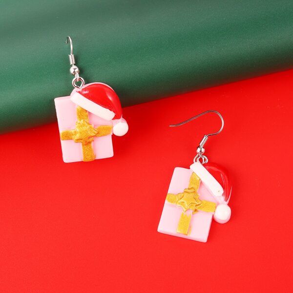 

Christmas Gift Drop Earrings, Multicolor