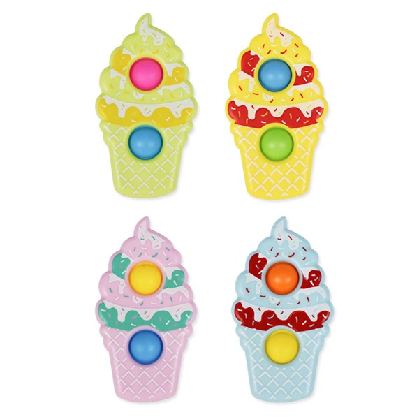 

1pc Ice Cream Shaped Random Color Push Pop Bubble, Multicolor