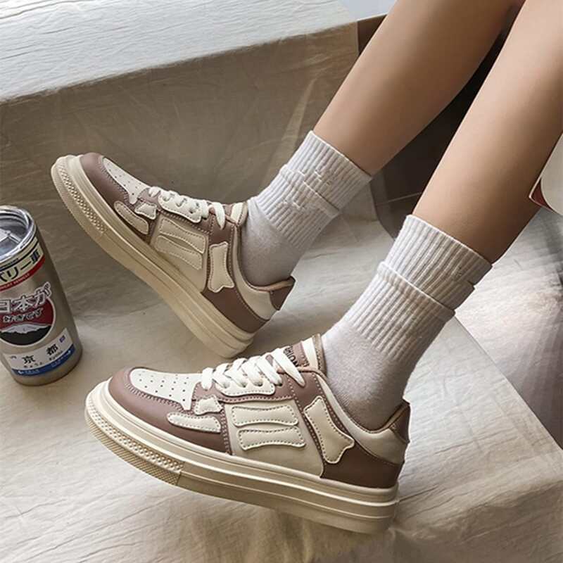 

Colorblock Lace Up Front Skate Shoes, Khaki