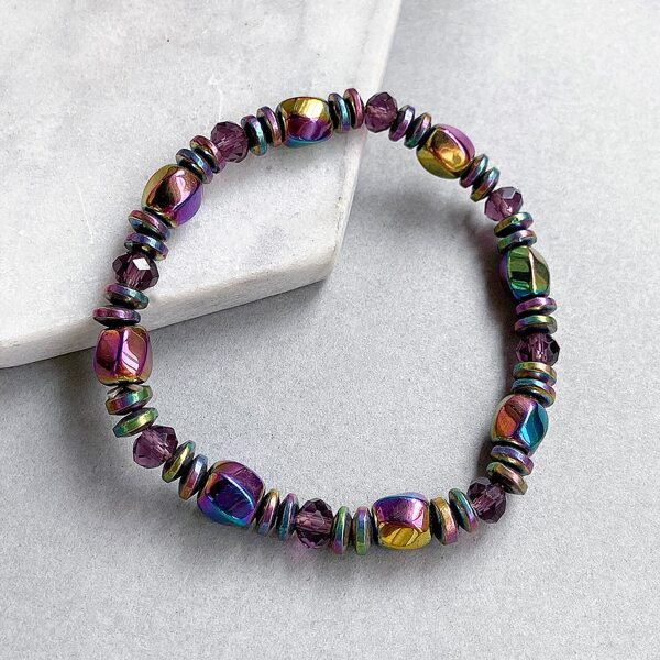 

1pc Stone Bracelet, Multicolor