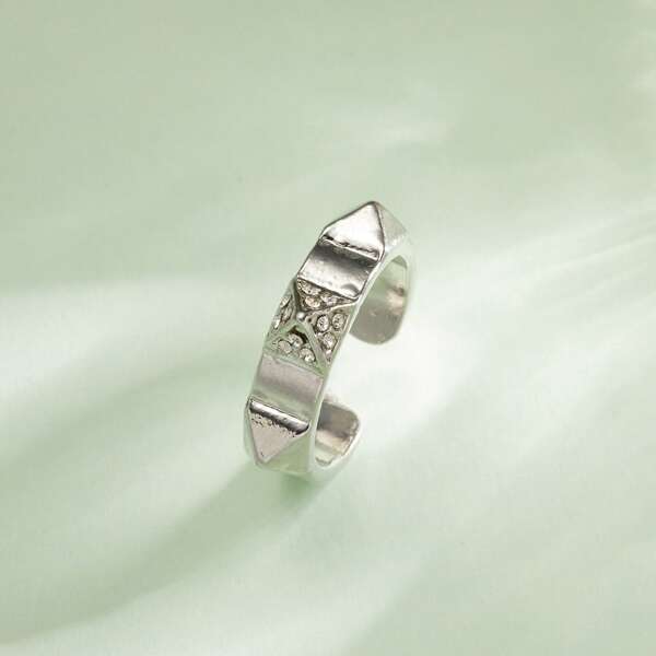 

Rhinestone Detail Ring, Silver