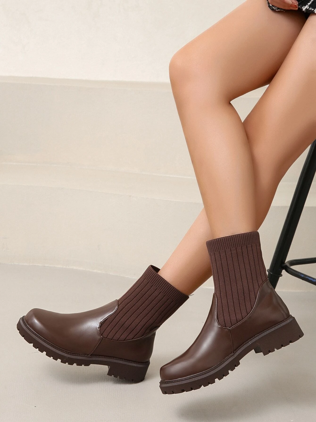 Slip on schoenen Vlak Dames mode laarzen | SHEIN Nederland