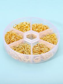 1box Open Jump Rings Split Rings Jewelry Making Kit For DIY Jewelry Making Accessories Supplies - Yellow Gold - View 6