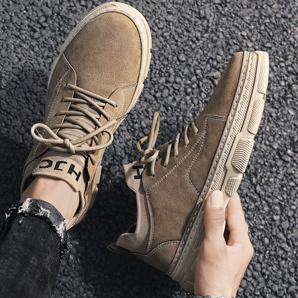 

Men Letter Graphic Lace-up Front Boots, Coffee brown