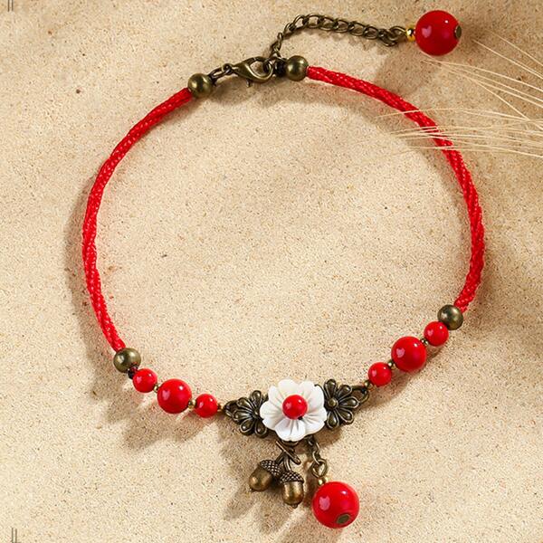 

Flower Decor Anklet, Multicolor