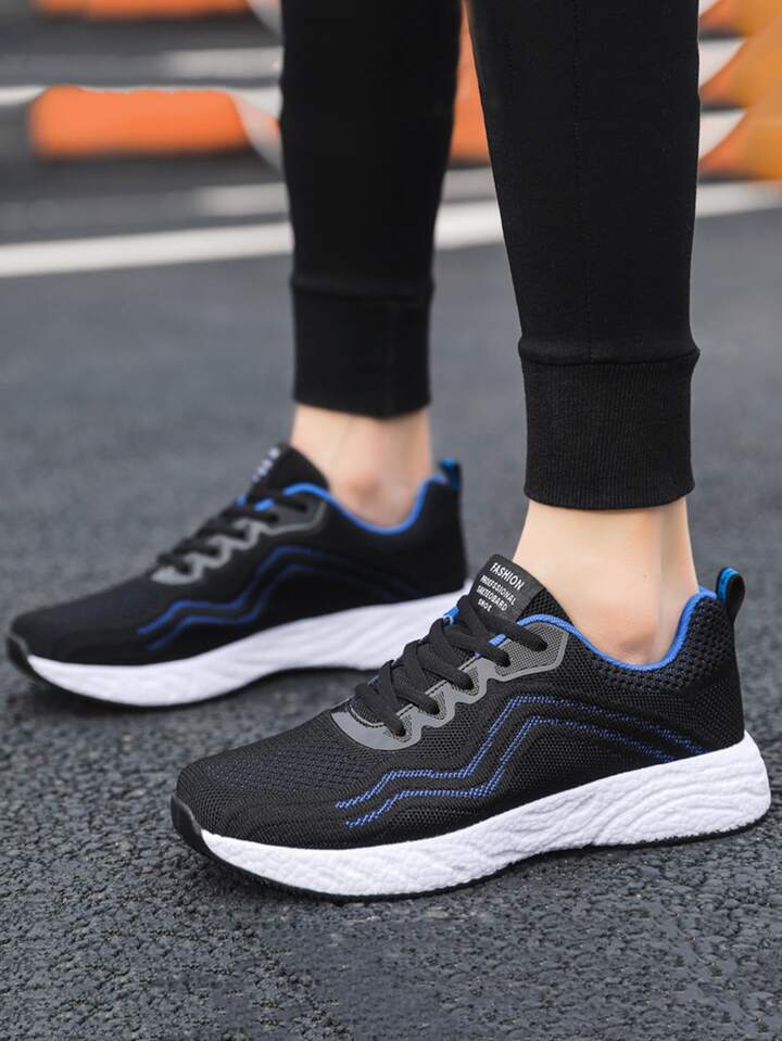 men colorblock knit lace up sneakers 164