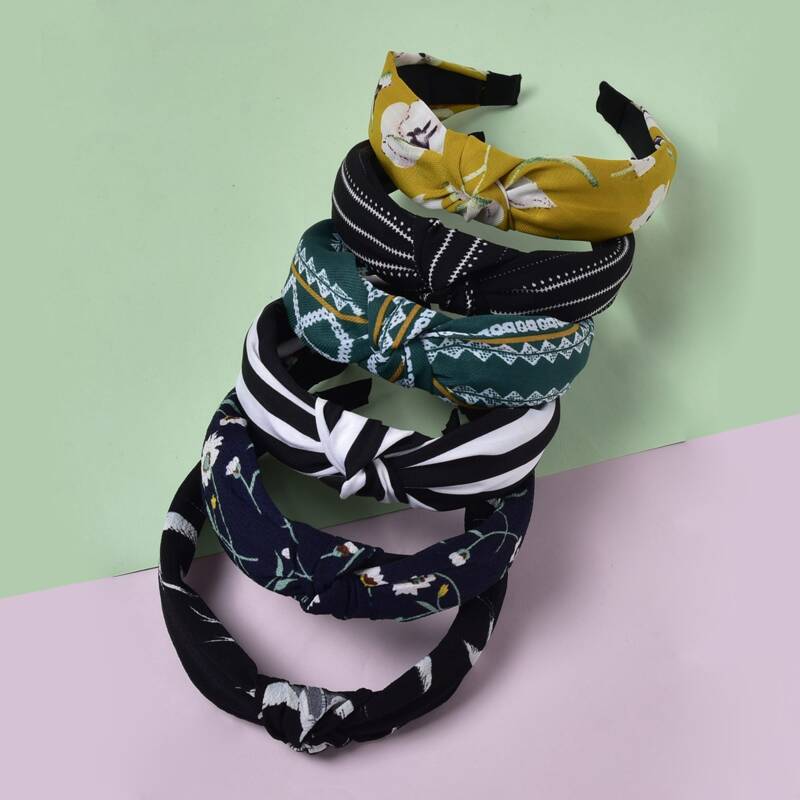 

6pcs Floral Print Headband, Multicolor