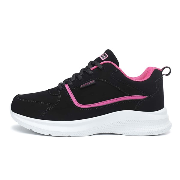 

Letter Graphic Lace-up Running Shoes, Hot pink