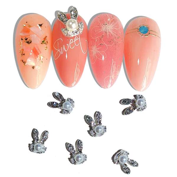 

6pcs Nail Art Decoration, Multicolor
