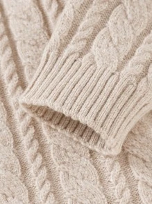 Jersey De Punto De Ochos Para Bebé Niño - Albaricoque - Ver 3