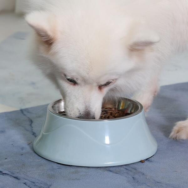 

1pc Round Pet Bowl, Blue