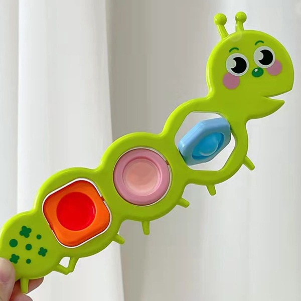 

1pc Caterpillar Shaped Push Pop Bubble, Multicolor