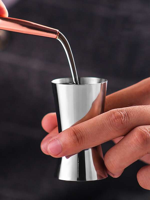1 Stück Unze Tasse mit Edelstahl Doppelkopf