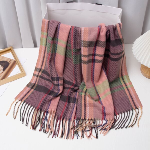 

Fringe Hem Decor Scarf, Multicolor