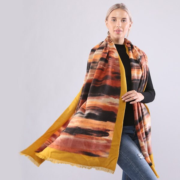 

1pc Graphic Scarf, Multicolor