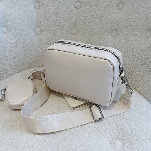 

Kids Minimalist Dome Bag With Coin Case, Beige
