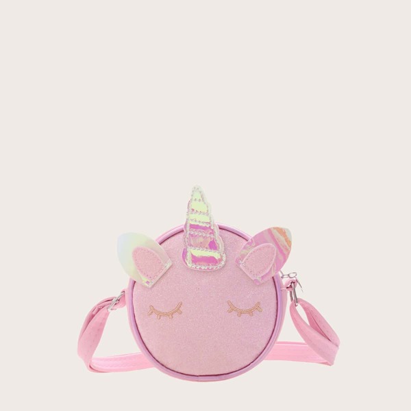 

Girls Cartoon Design Sequin Novelty Bag, Pink