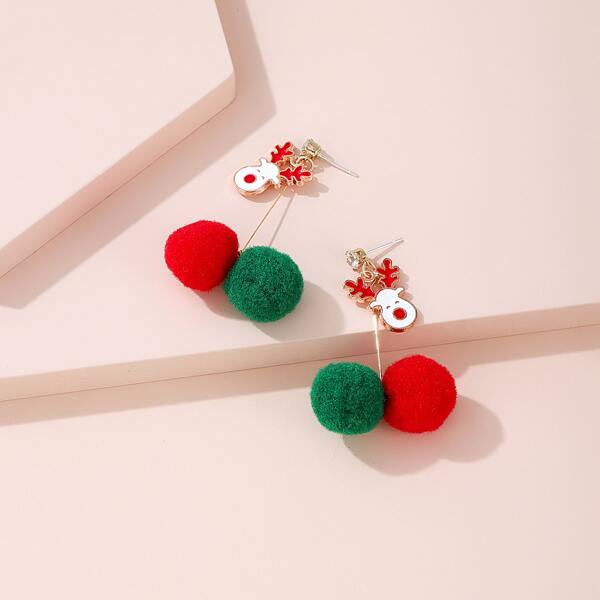 

Christmas Deer Drop Earrings, Multicolor