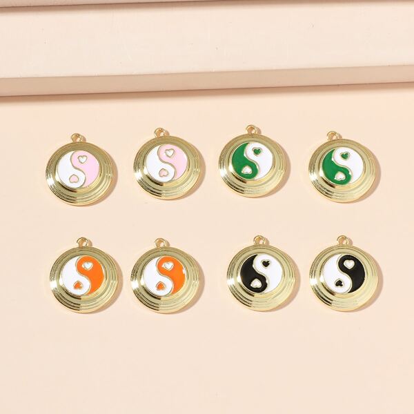 

8pcs Yin & Yang DIY Jewelry Accessory, Multicolor