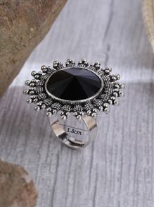 1入組簡約風戒指 - 黑色 - 查看 3