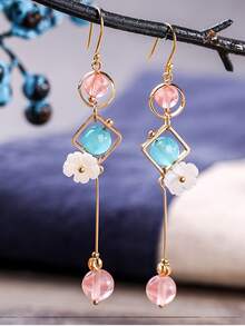 EMERY ROSE 花朵裝飾耳墜 - 彩色 - 查看 4
