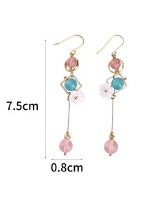 EMERY ROSE 花朵裝飾耳墜 - 彩色 - 查看 3