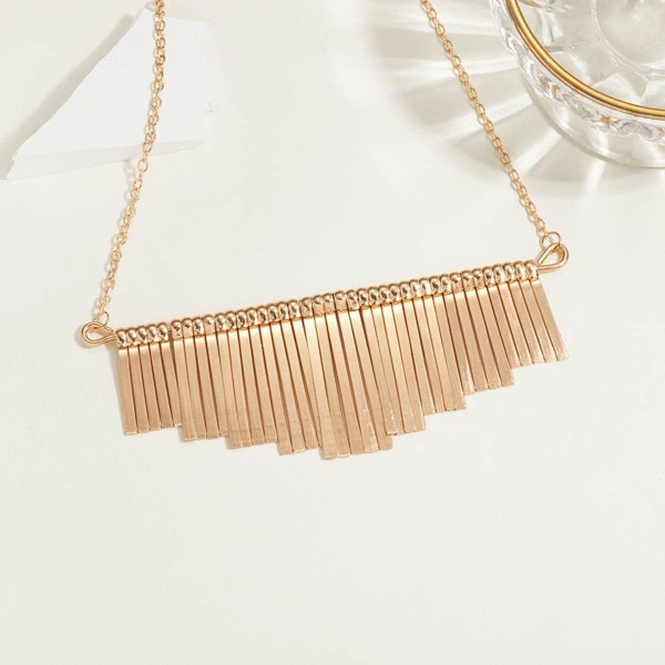 

Geometric Pendant Necklace, Gold