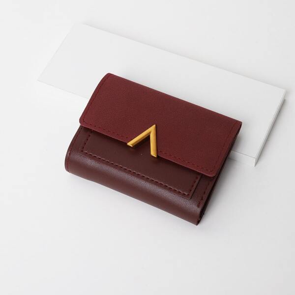 

Metal Decor Fold Small Wallet, Multicolor