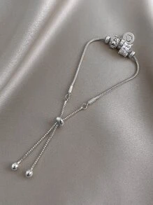 Andkiss 愛心裝飾手環 - 銀色 - 查看 3