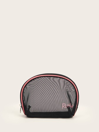 ROMWE Roundtop Mesh Makeup Bag
