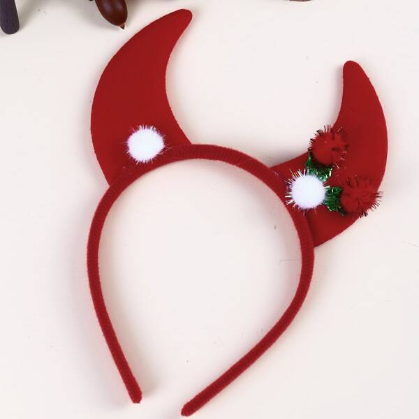 

Christmas Pom Pom Decor Headband, Multicolor