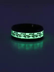 Men Glowing In The Dark Ring - Yellow Gold - View 1