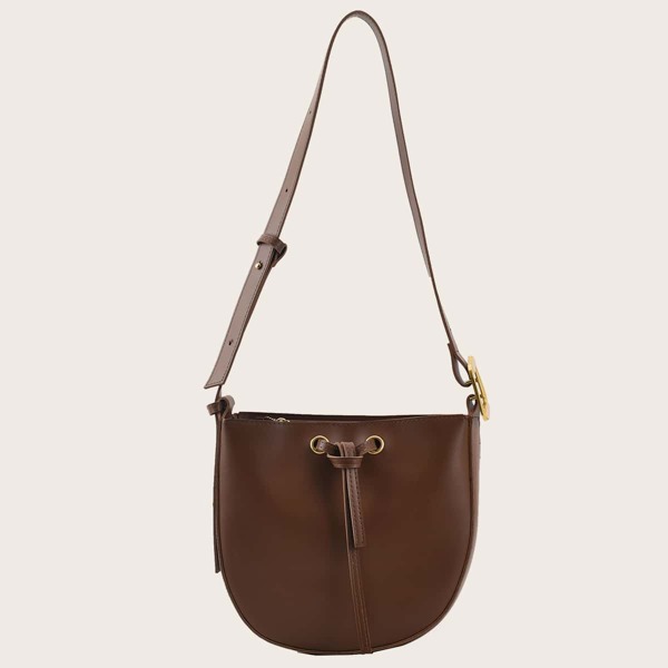 

Minimalist Saddle Bag, Coffee brown