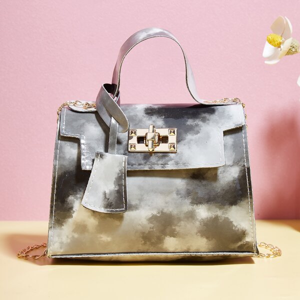 

Квадратная сумка с принтом тай-дай, Многоцветный