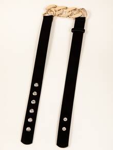 Chain Decor Belt - Black - View 2