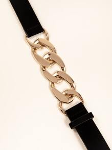 Chain Decor Belt - Black - View 4