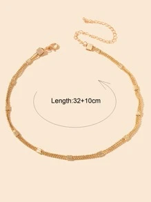 1入組簡約風頸鏈 - 金黃色 - 查看 2