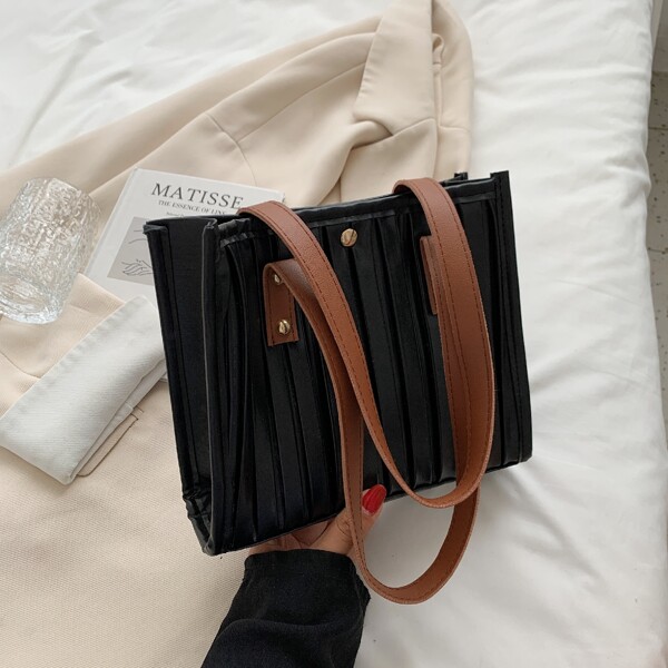 

Minimalist Textured Square Bag, Multicolor