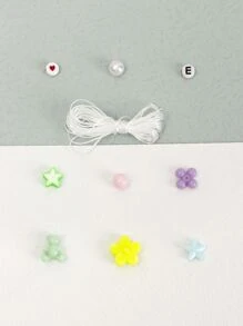 女孩釘珠和星星DIY首飾配件套裝 - 彩色 - 查看 4