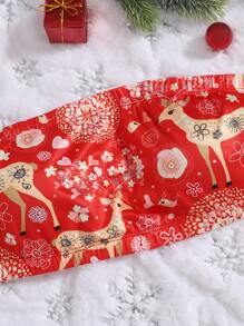 Plus Christmas Strapless Bralet - Red - View 5