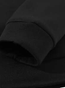 Manfinity Áo nỉ Nam Lá thư Giải trí - màu đen - Xem 6