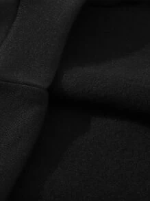 Manfinity Áo nỉ Nam Lá thư Giải trí - màu đen - Xem 5