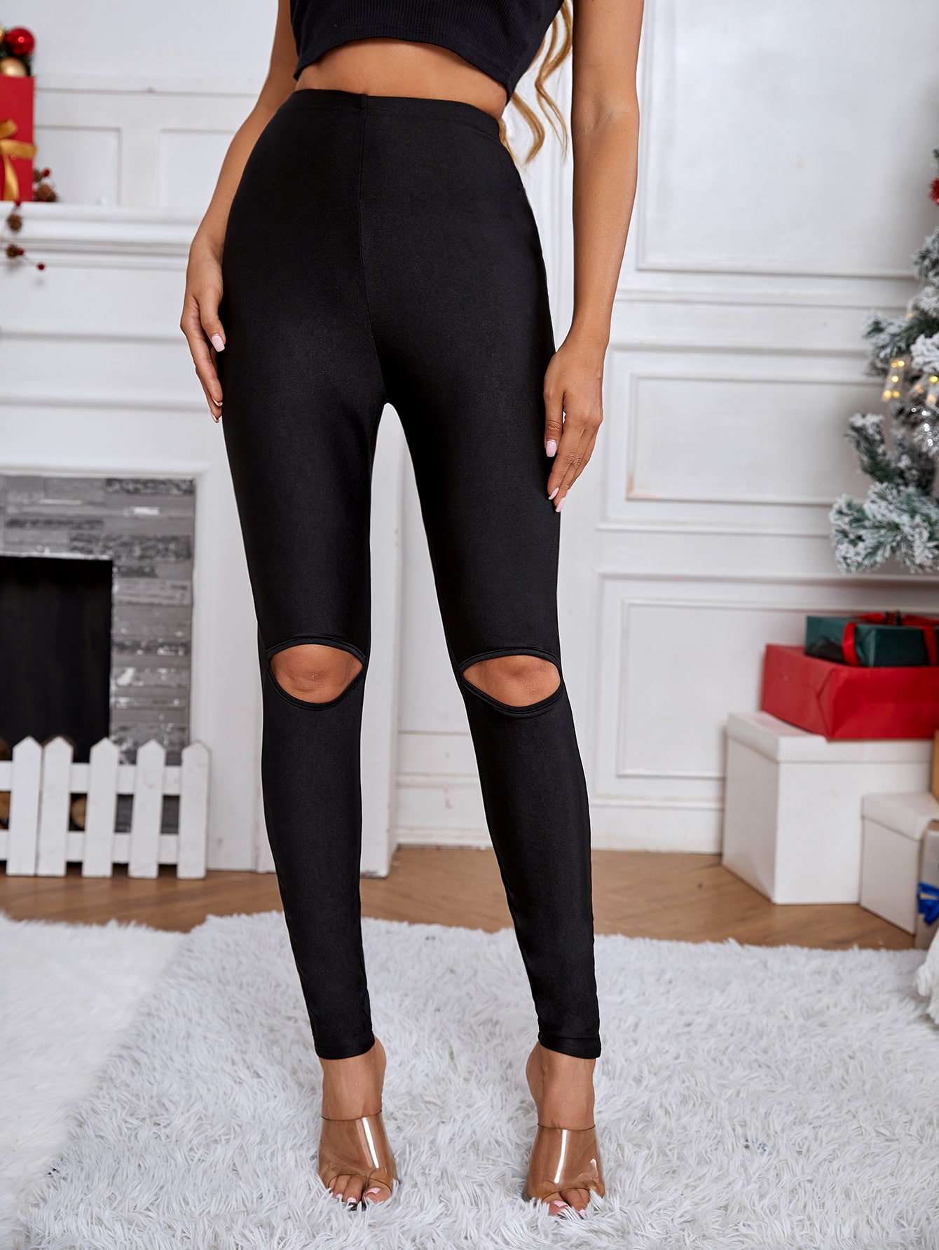 Leggings cut out con vita elastica | SHEIN ITALIA