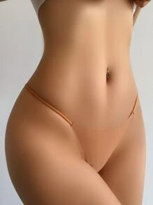 SHEIN Quần lót dây G-String gợi cảm không đường may - trái cam - Xem 5