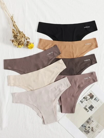 Women's Casual High Stretch Multicolor Bikini Panties 6 Pack Comfortable Printed Underwear