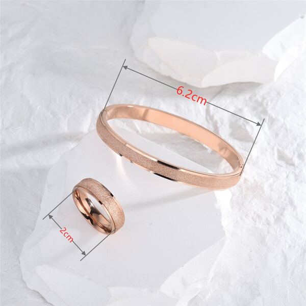 

2pcs Minimalist Jewelry Set, Rose gold