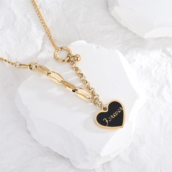 

Heart Pendant Necklace, Gold