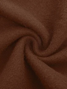 SHEIN EZwear Solid Elastic Waist Slant Pocket Joggers - Rust Brown - View 7