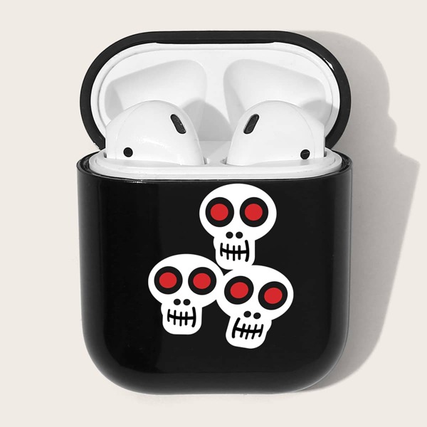 

Halloween Skeleton Pattern Case For AirPods, Multicolor
